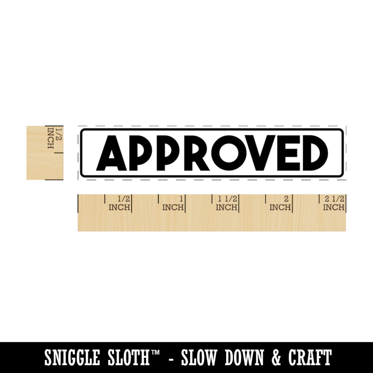 Approved Office Filing Rectangle Rubber Stamp for Stamping Crafting